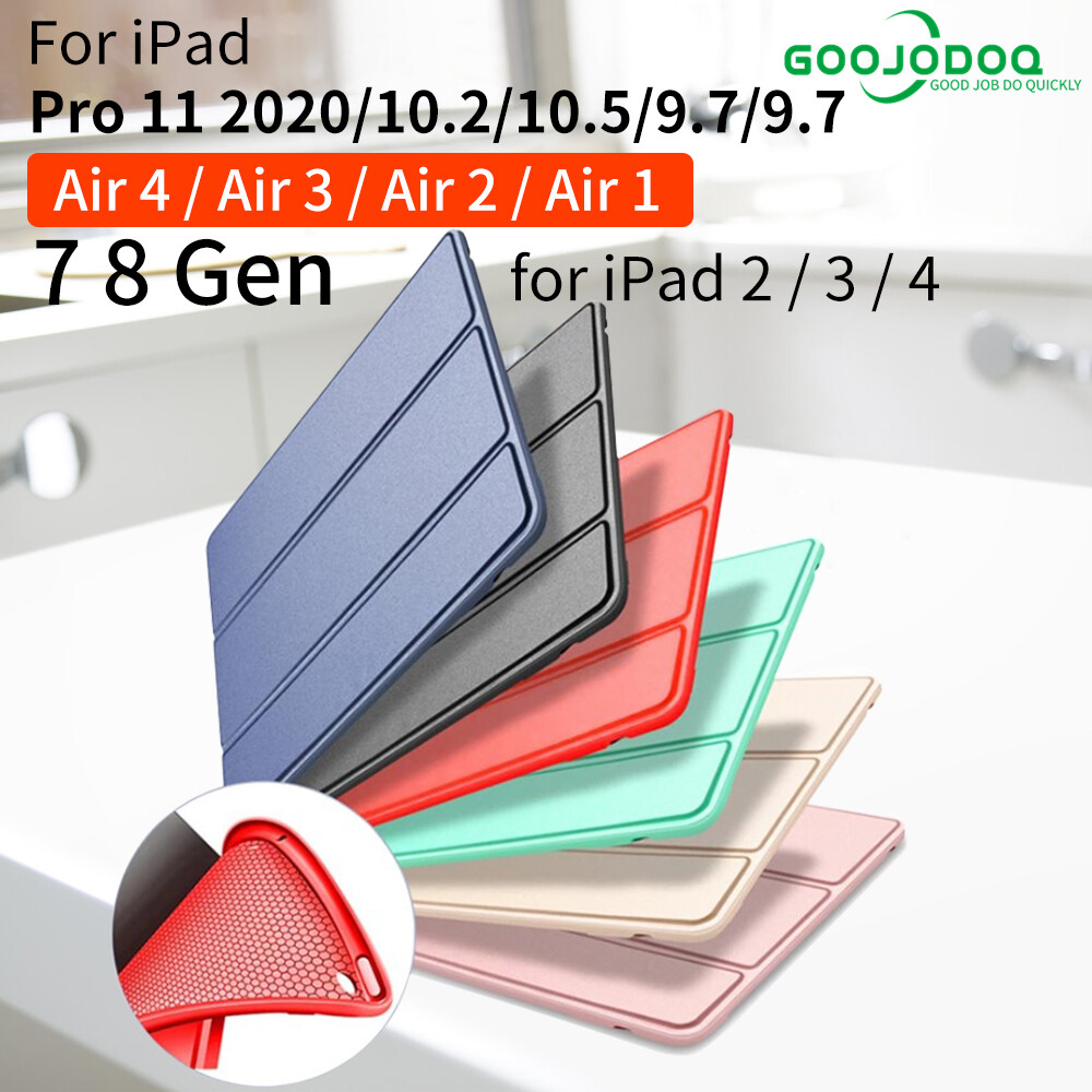 GOOJODOQ Cho iPad Air 2 Trường Hợp Không Khí 4 Trường Hợp Funda iPad 10.2 Pro 11 2020 2 3 4 Ốp Cho iPad Thế Hệ Thứ 8 Air 3 10.5 Mini 4 Mini 5 Capa