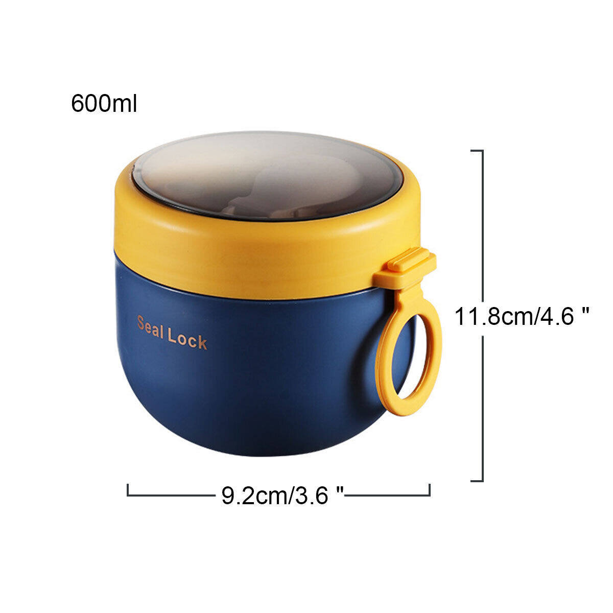 600ml lưu trữ Flask sinh viên thép làm việc hộp lọ ăn trưa nóng