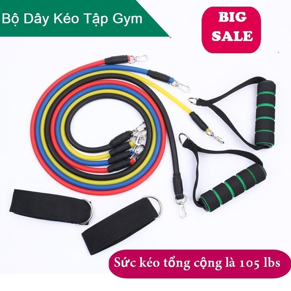 Bộ 5 dây kéo ngũ sắc tập thể dục