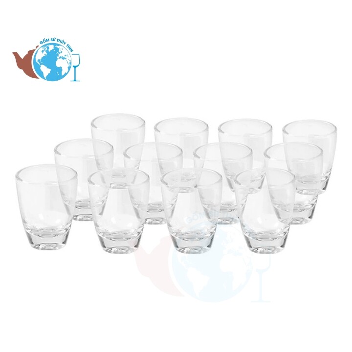 Bộ 6 ly thủy tinh uống rượu nhỏ dễ thương - 6 ly rượu đáy bầu