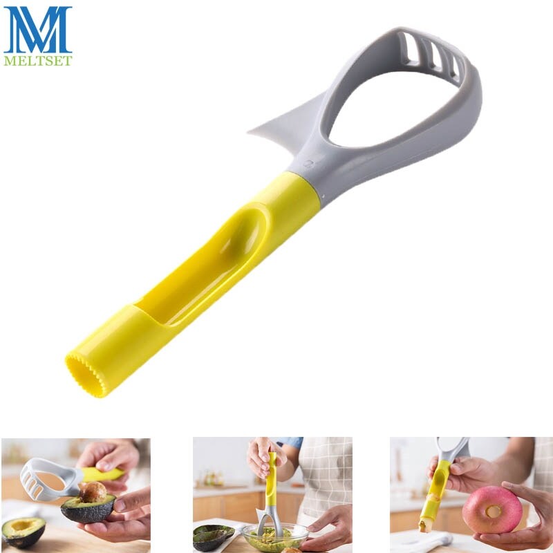 [A Decoration24]Dụng cụ gọt vỏ trái lê quả bơ 2 trong 1 đa năng dụng cụ loại bỏ hạt lõi trái cây nhựa dụng cụ dụng cụ nhà bếp