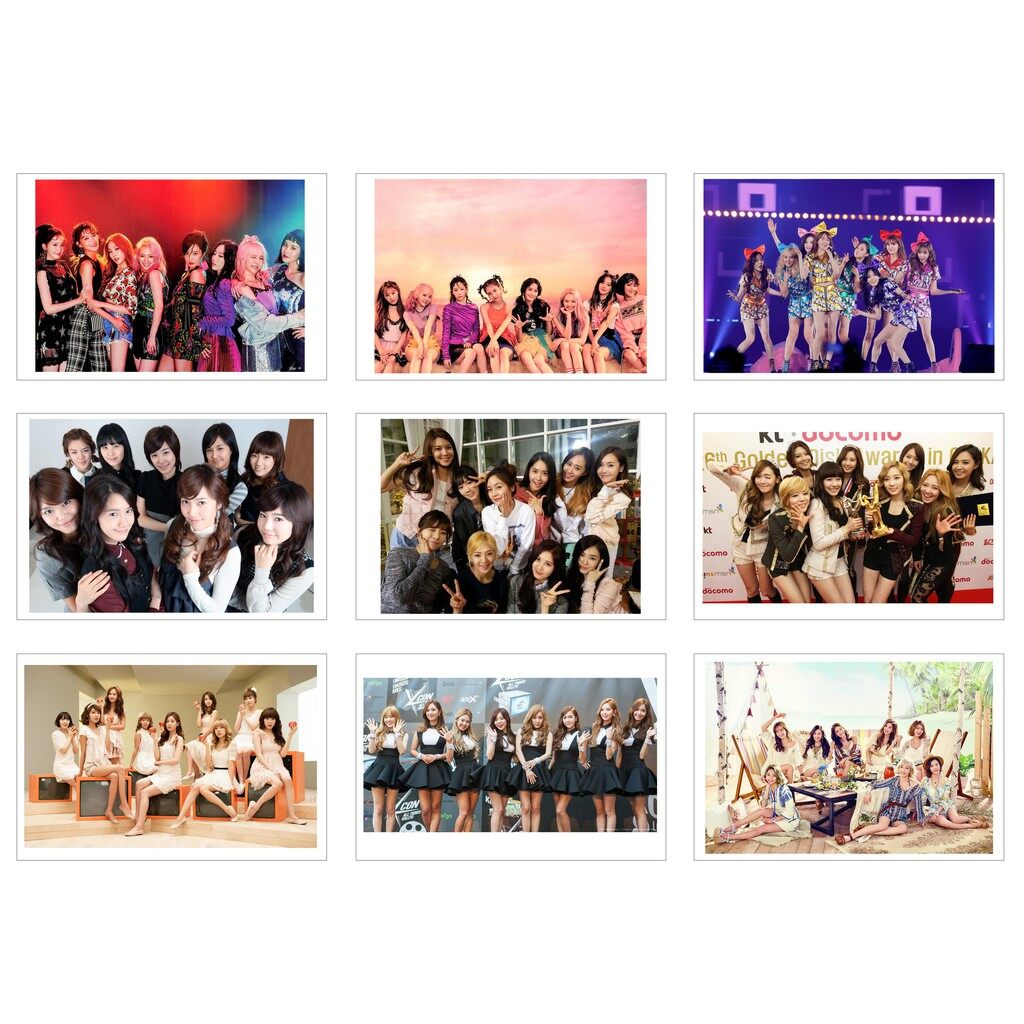 Lomo card ảnh snsd - group photo 9 thành viên