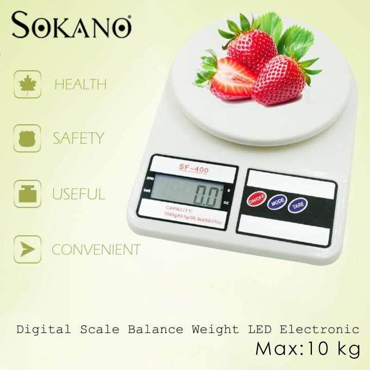 (RAYA 2019) SOKANO SF400 Kitchen Dapur Digital Scale Balance Weight LED Electronic