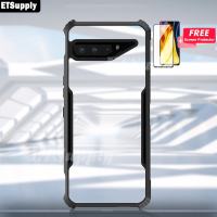 Case For Asus Rog 3 Case Transparent Armor Cover Cases Full Protector + Asus Rog 3 Tempered Glass Screen Protector Film