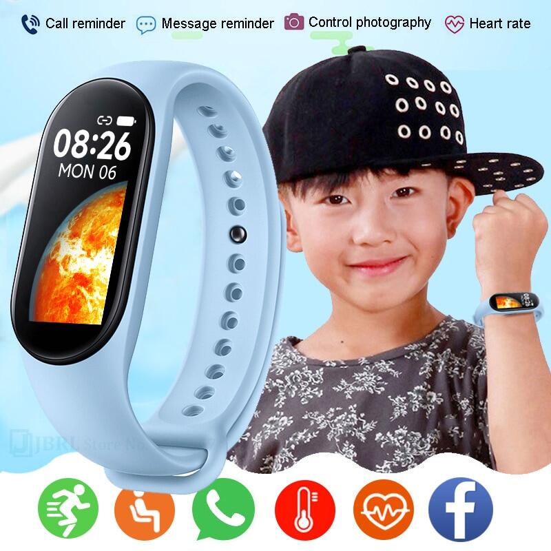 POSHI Kids Smartwatch Children Sport Digital Watch For Boys Girls DIY Dial Touch Screen Waterproof Smart Clock Baby Smart Watch jam tangan kanak kanak
