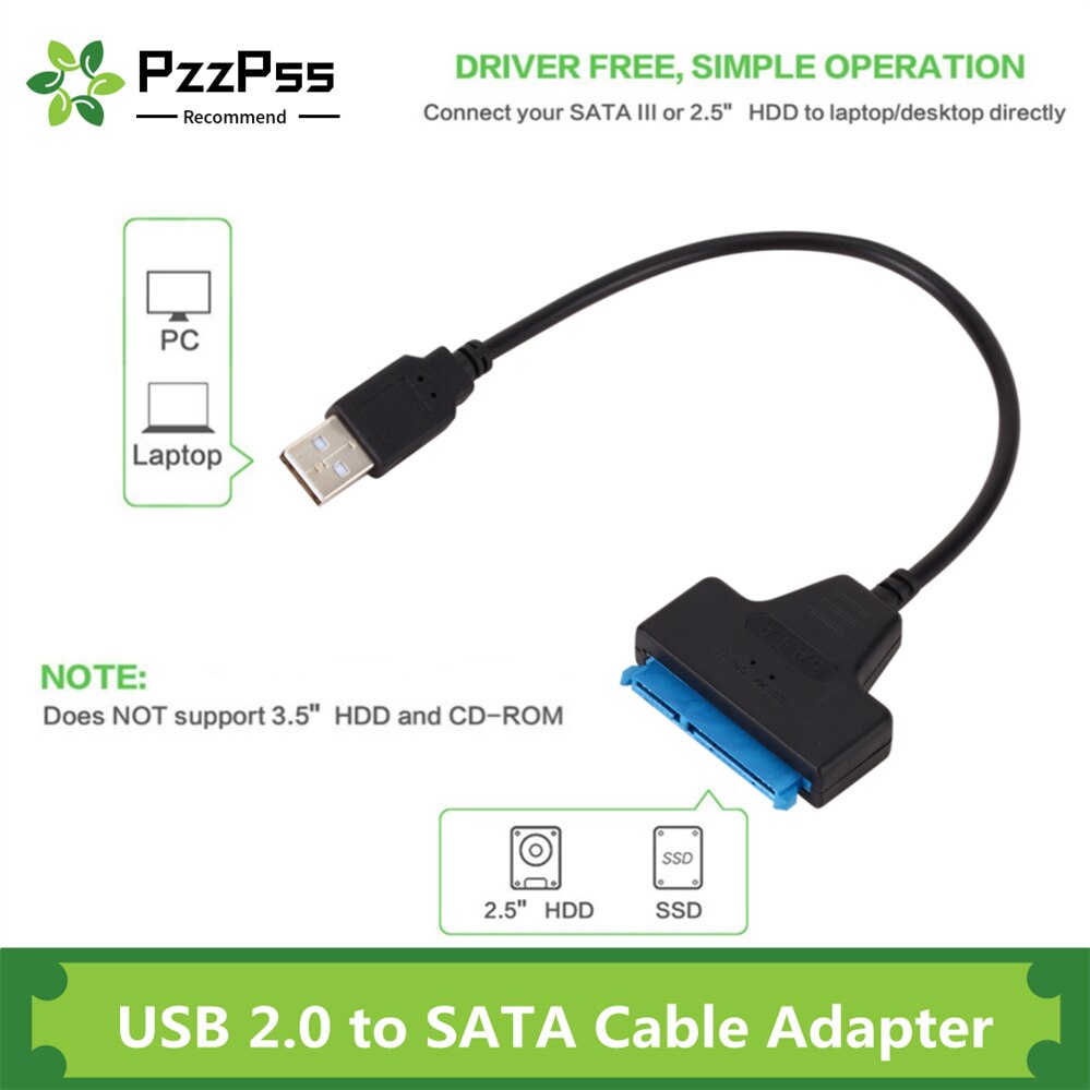 USB 2.0 3.0 Sata 3 SATA để USB 2.0 Adapter lên đến 6 Gbps hỗ trợ 2.5 inch Ổ HDD gắn ngoài Ổ cứng SSD 22 Pin SATA III