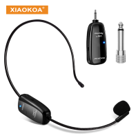 XIAOKOA Wireless Microphone Headset Handheld Headset 2in1 Rechargeable UHF Wireless Microphone 50m Wireless Transmission for Tour Guide/Teaching/Promotion/Speech
