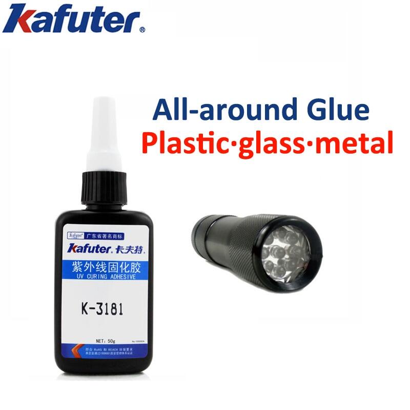 [HOT K] Kafuter Keo UV Toàn Diện 50G K-3181 Keo Acrylic Keo Uv Thủy Tinh Kim Loại Nhựa Trong Suốt Kèm Đèn Cắt Uv
