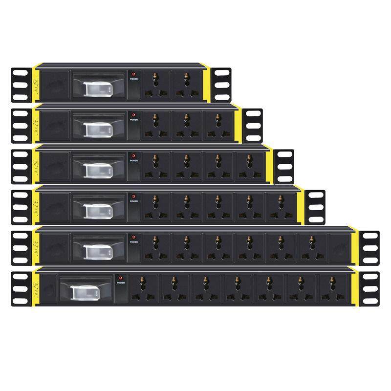 Pdu 1u Network Cabinet Rack Power Strip Distribution Universal