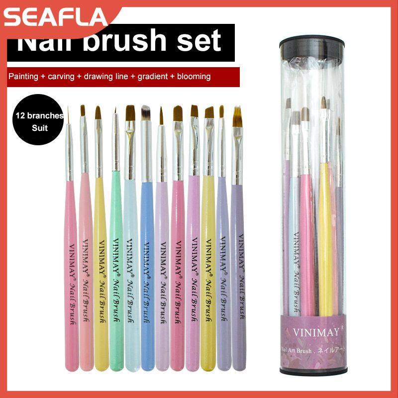 Bộ 12 cọ vẽ sơn móng acrylic UV nghệ thuật VINIMAY - INTL
