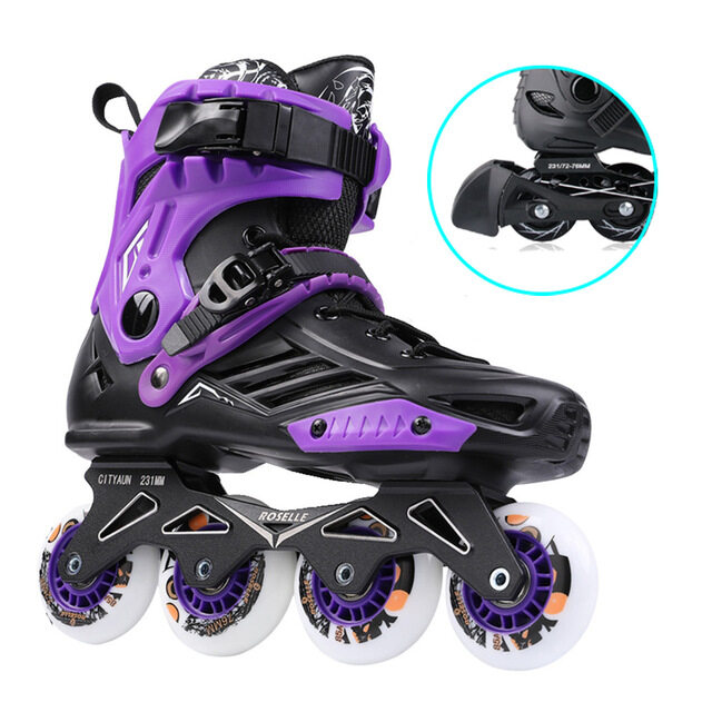 JKเดิมโรเซียS6สเก็ตอินไลน์Professional Slalomสเก็ตล้อฟรีผู้ใหญ่รองเท้าโรลเลอร์สเก็ตGood SEBA Patines P1