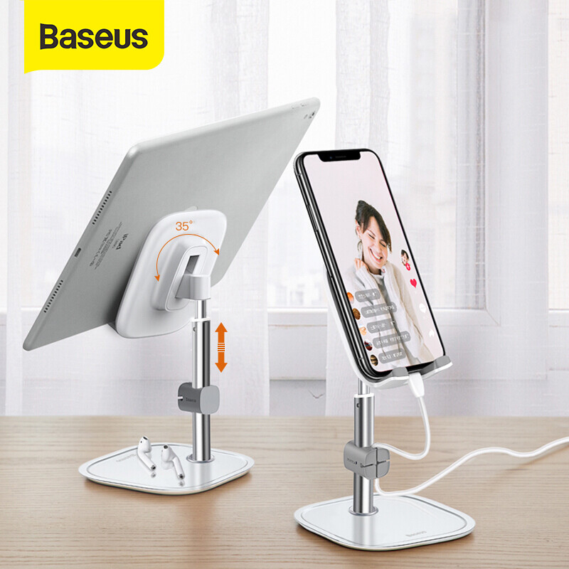 Baseus giá đỡ điện thoại để bàn dạng ống lồng giá đỡ để bàn cho máy tính bảng cho giá đỡ bàn điện thoại di động giá đỡ điện thoại di động