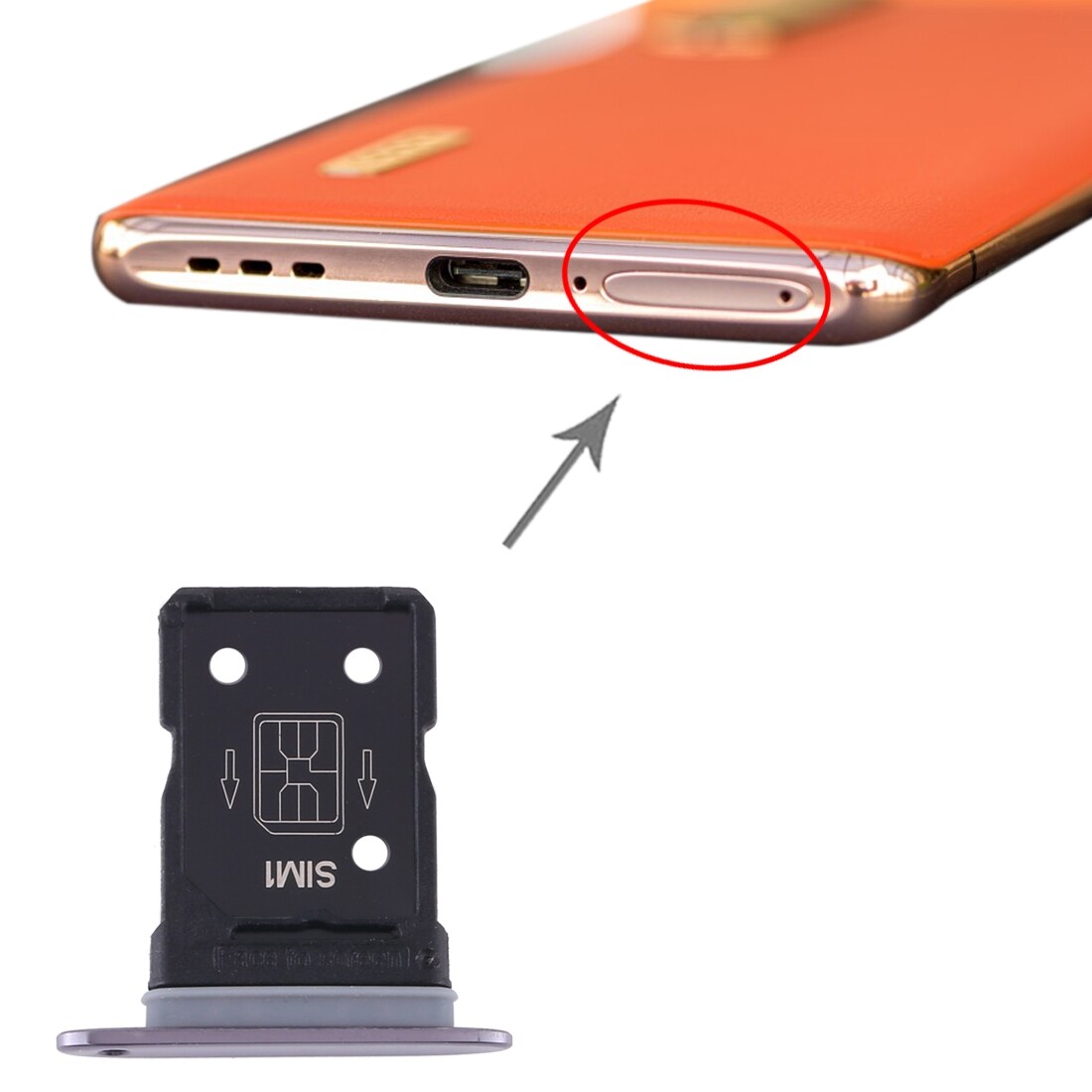 Khay thẻ sim + khay thẻ sim, dành cho oppo find x2 pro