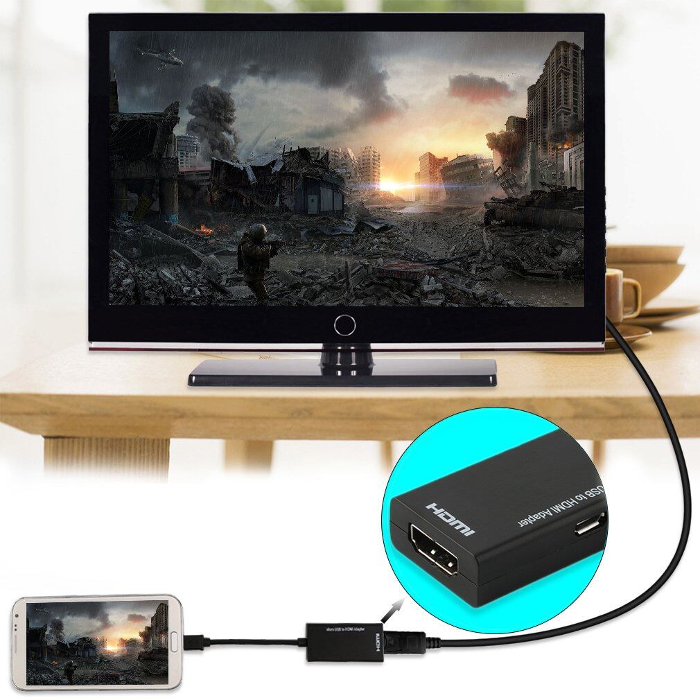 Đầu Chuyển Đổi Cáp USB Sang HDMI Cổng Hiển Thị Chất Lượng Cao Màu Đen 12Cm Ballad