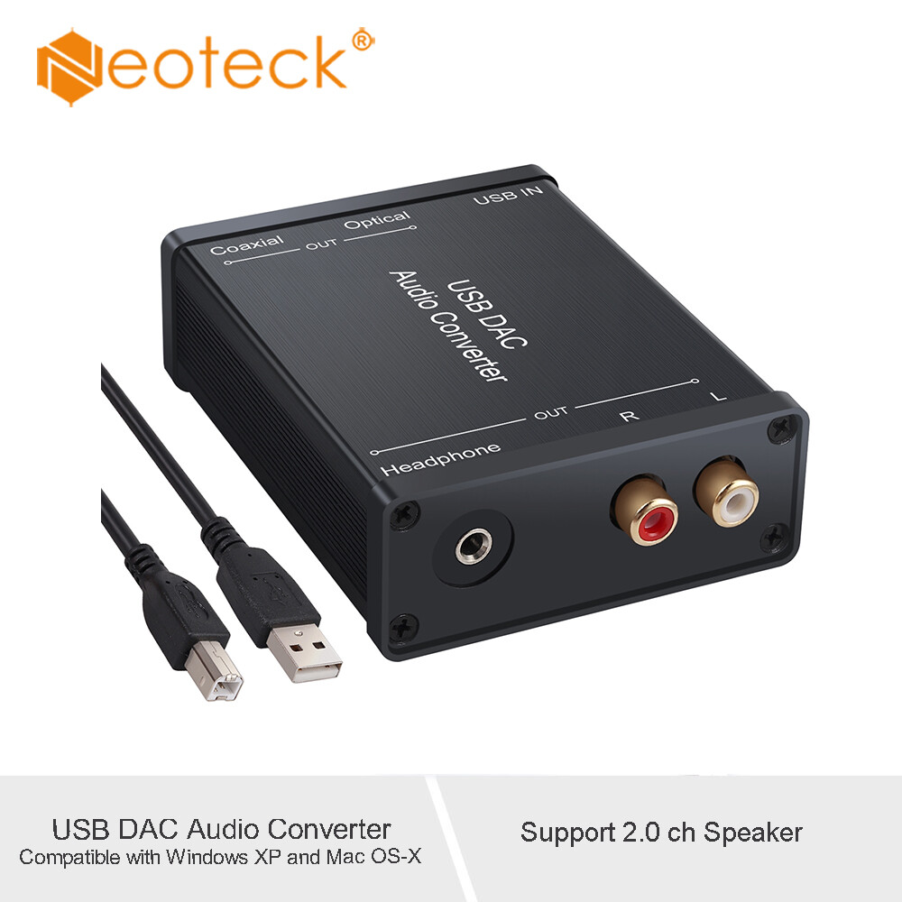 Neoteck USB DAC Âm Thanh Converterusb Để Đồng Trục S/PDIF Chuyển Đổi Kỹ Thuật Số Sang Tín Hiệu Tương Tự Với Tai Nghe 3.5 Mm Âm Thanh USB DAC