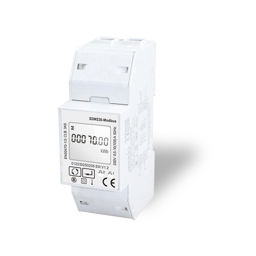 5 đồng hồ đo đường ray din một pha 230v, đồng hồ đo điện kwh, đồng hồ đo năng lượng đa ftion rs485 rtu modbus sdm230-modbus