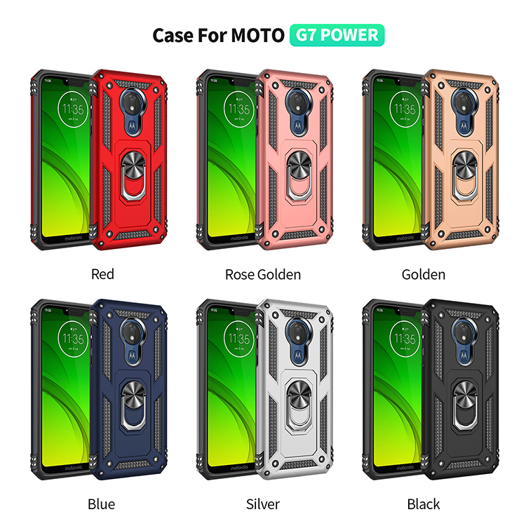 Motoroia ốp điện thoại moto g7 ốp điện thoại cứng giáp chống sốc chân đế ốp lưng moto g7power