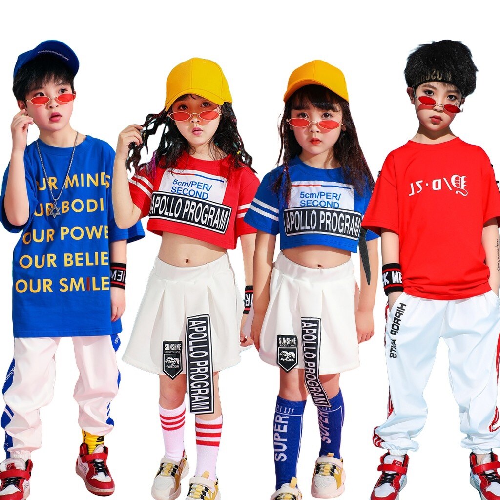 Teenager Kpop Hip Hop Clothes Baseball Short Sleeve Shirt Tops Plaid Pants  Streetwear for Girl Boy Jazz Dance Costume Stage Wear - AliExpress