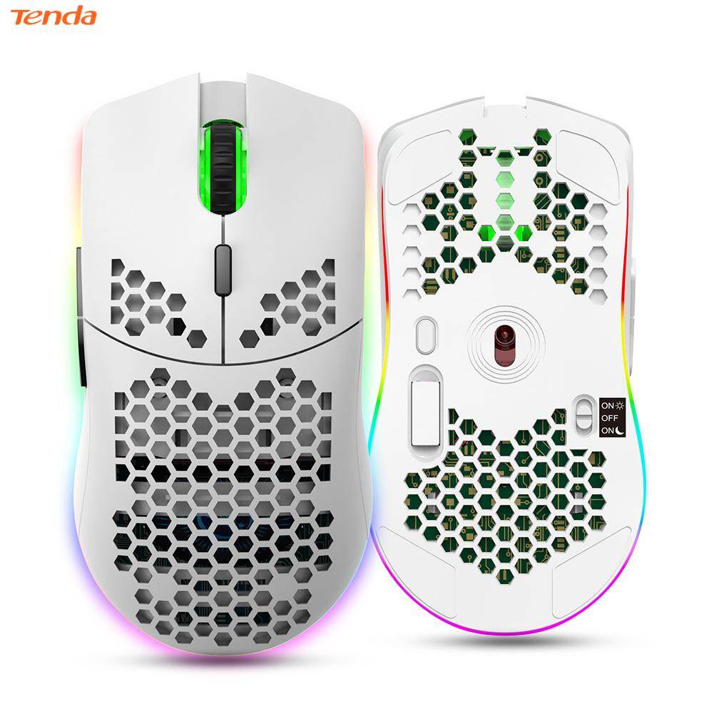 HXSJ T66 Chuột Chơi Game Không Dây Tổ Ong Vỏ 7 Macro Nút Bấm Có Thể Lập Trình Chuột 130x67x38mm