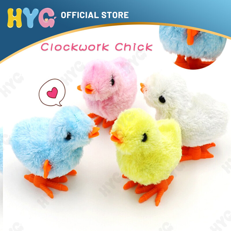 Ready Stock Cute Little Chicken Wind Up Jumping Stuffed Toys for Kids