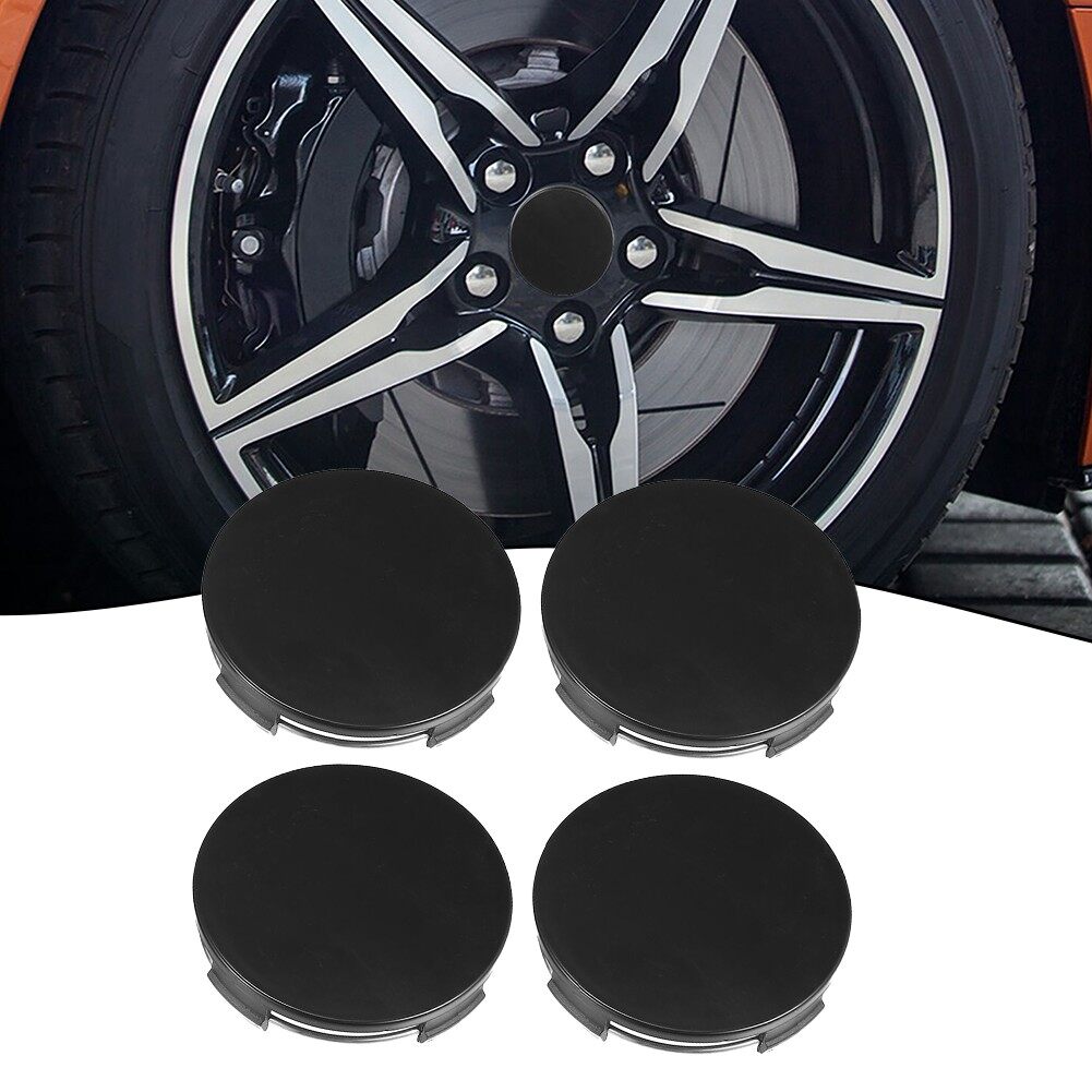 Mileauto mảnh của 4 phổ 65mm dia 4 Clip lốp bánh xe nắp đậy trục bánh xe bìa đen Giao hàng nhanh