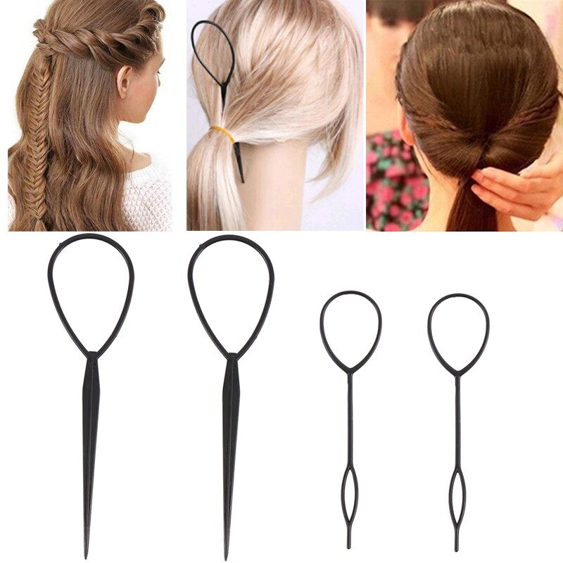 10Pcs Hair Extension Loop Threader Hook Tool and Bead Tool Black Loop  Threader for Hair Extension or Feather Extender 