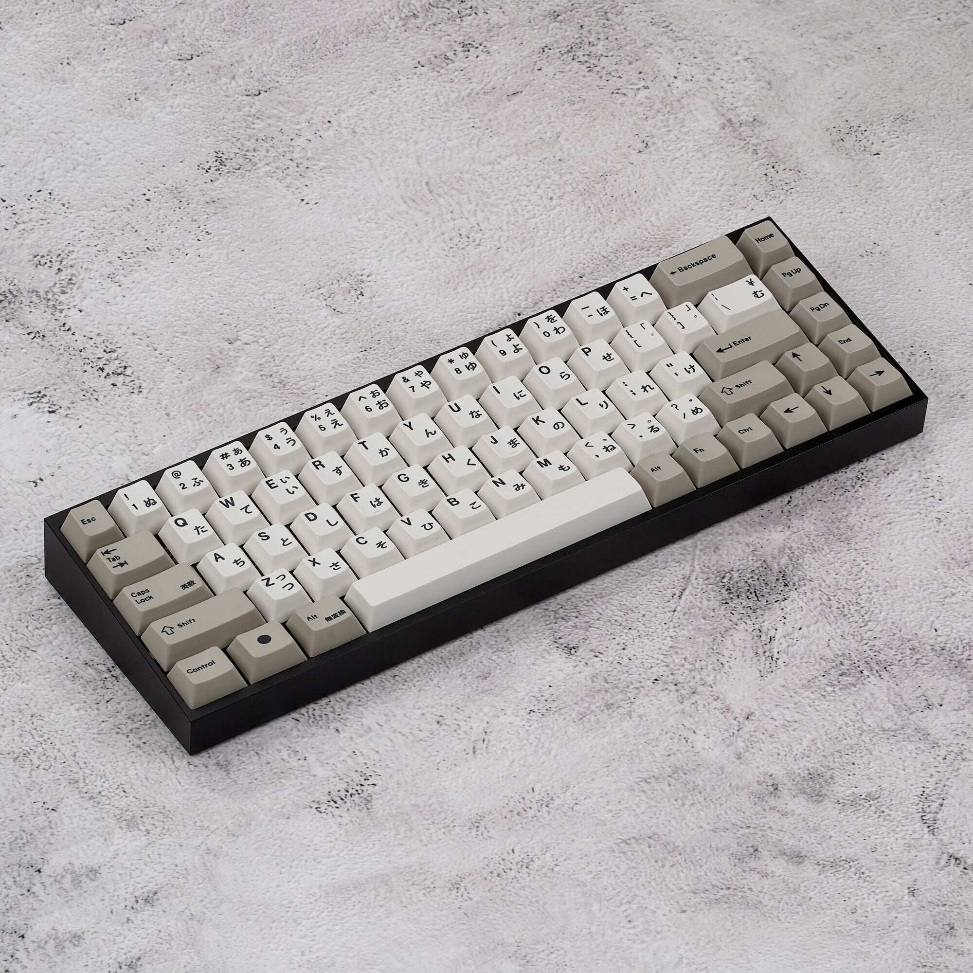 fully assembled tofu65 acrylic mechanical keyboard with keycaps