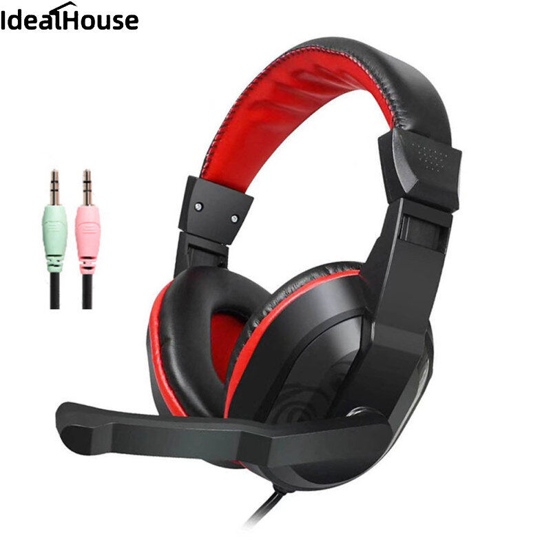 IDealHouse Tai Nghe Chơi Game Có Micro Tai Nghe Nhét Tai Mềm Âm Thanh Nổi Tai Nghe Có Dây Cho Máy Tính Máy Tính Xách Tay Điện Thoại Thông Minh【cod】