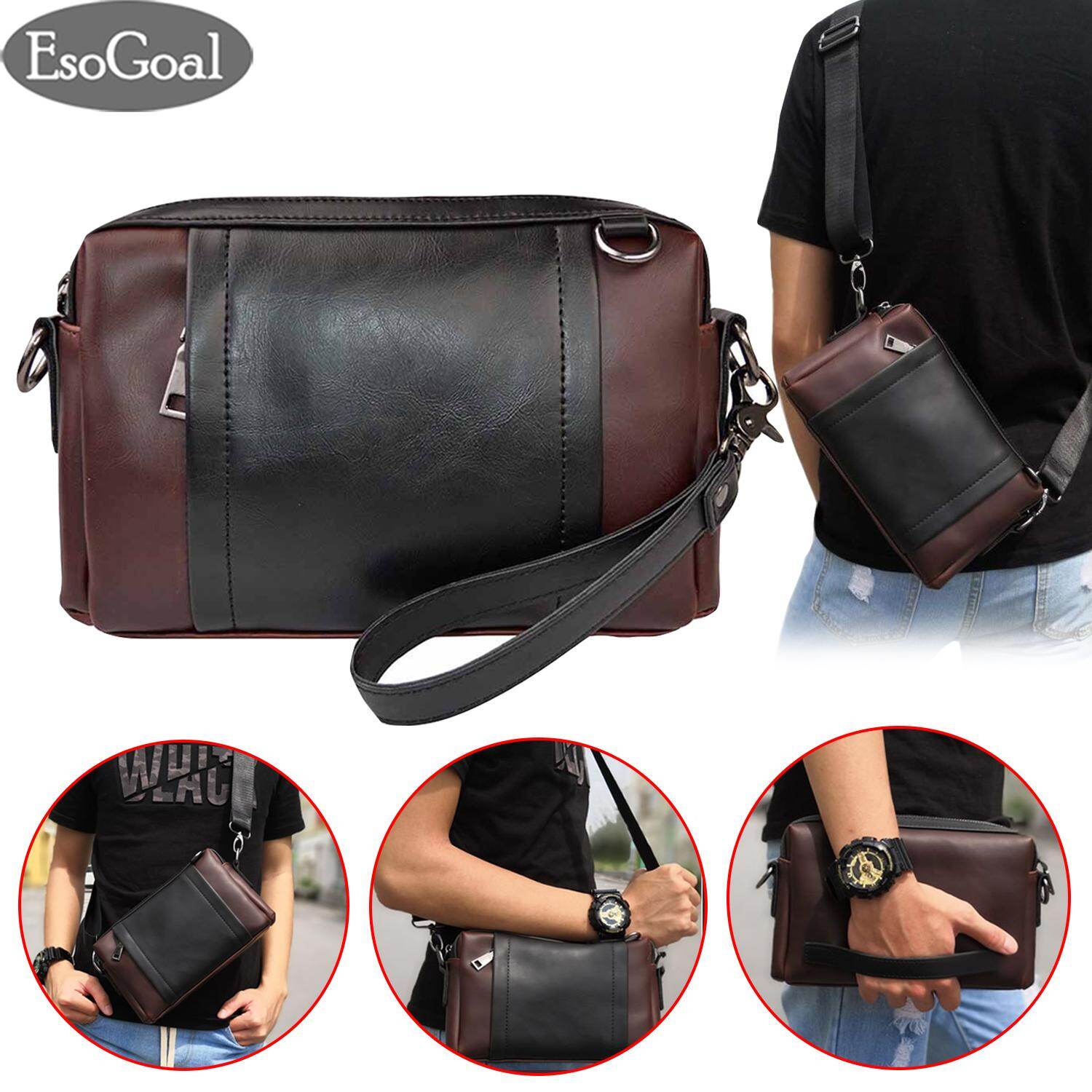 EsoGoal Túi đeo chéo Túi xách nữ Túi xách tay Balo đi học Crossbody Bag Men Clutch Bag Casual Handbag Fashion Small Sling Bag for man Leather Sling Shoulder Bag