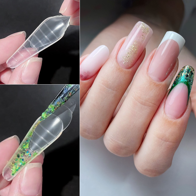 Nude Acrylic False Nails Quick Building Wearable Glue Acrylic Nails Nail Short Almond Nails Fake Nails Fale Nails