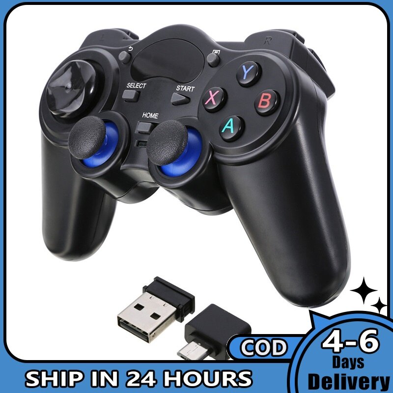 2.4G Không Dây Điều Khiển Chơi Game Gamepad Đối Với Máy Tính Bảng Android TV Box PC