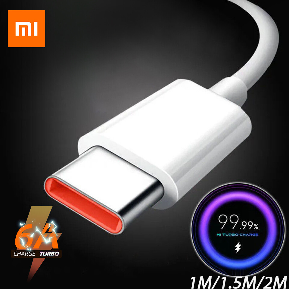 Cáp Xiaomi 6A Turbo Sạc Nhanh Loại C Chính Hãng, Dành Cho Poco M3 X3 Mi 11 9 Black Shark 3 Redmi Note 9 10 K30 TipoC