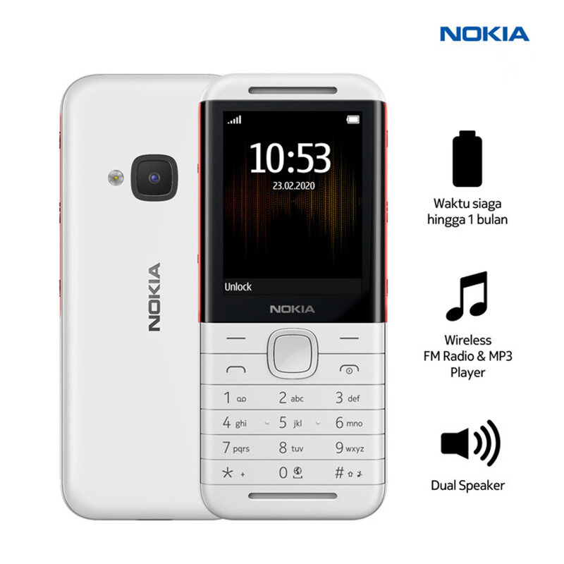  Điện Thoại Di Động Nokia 5310 Chính Hãng | Màn Hình 2.4 ”QVGA | Camera Sau VGA | Đài FM | Điện Thoại Bàn Phím Pin Rời 1200MAh 
