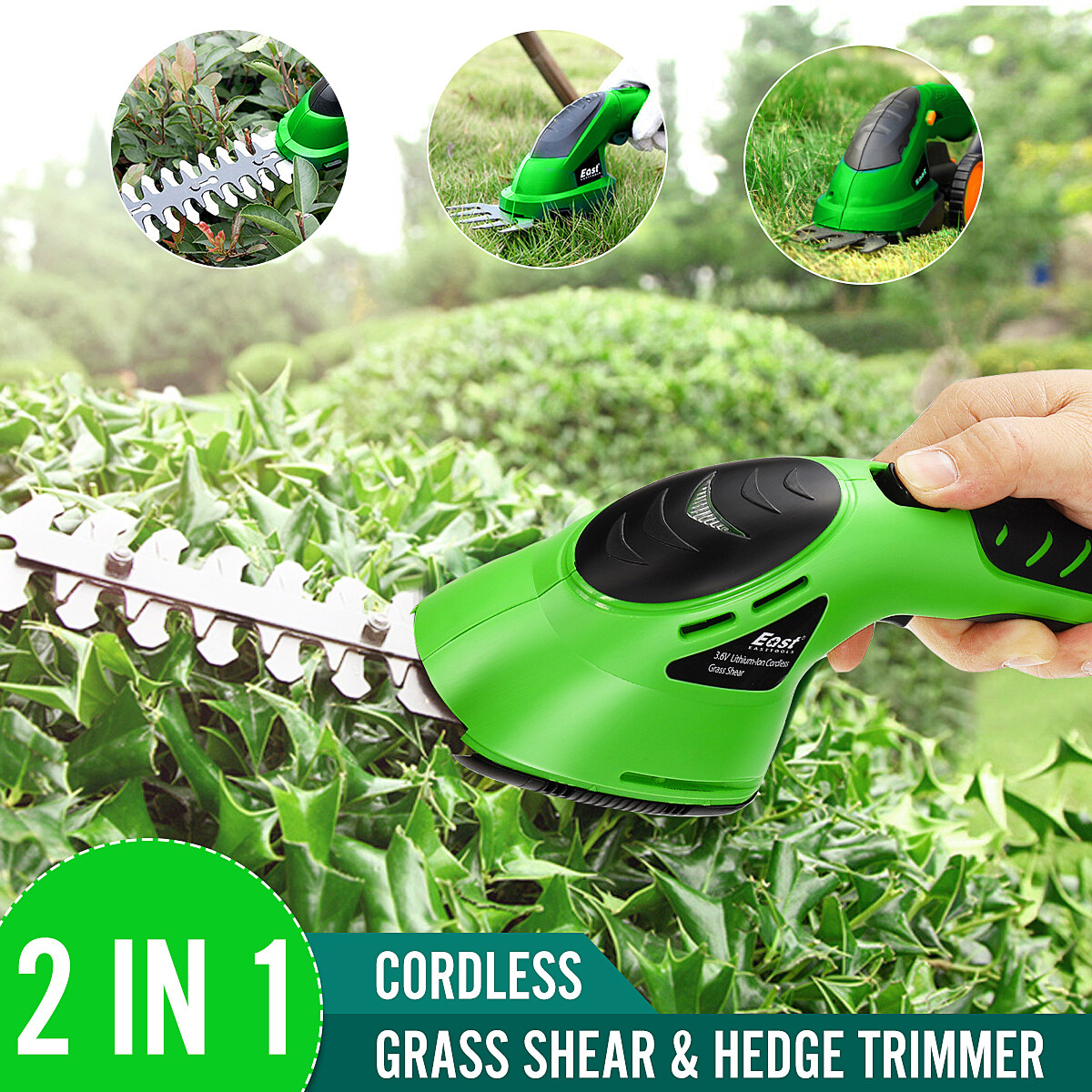 Generic 2 In 1 Rechargeable Cordless Grass Shear Lawn Mower Garden