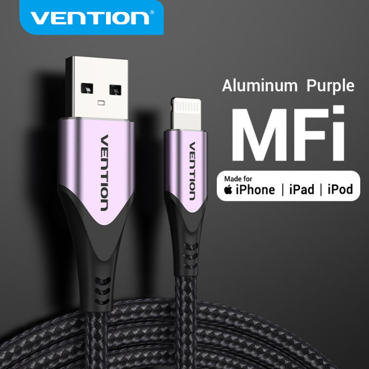 Vention Cáp Lightning MFI Cáp iPhone Sạc Dữ Liệu Nhanh 2.4A Cho iPhone 13 12 11 X Pro Max iPad IPod 