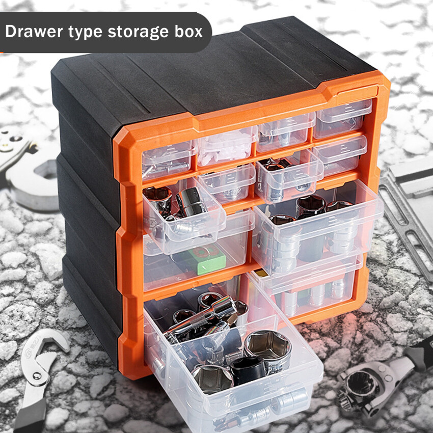 【Còn Hàng】adrawer Hộp Đựng Linh Kiện PP + PS Hộp Đựng Đồ Kim Loại Nhiều Ngăn Có Khe Cắm Hộp Sắp Xếp Dụng Cụ Tủ Thủ Công Hộp Đựng Linh Kiện