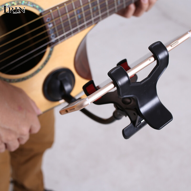 Guitar Smartphone Holder Mount Clip Suction Cup Adjustable Phone Stand for