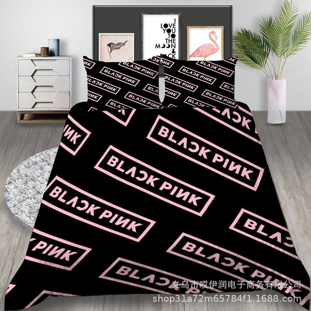 fashion hot blackpink korea style 3d digital how do you like it printing bedding set 1 bedsheet cover 1 2 pillowcases jennie rose lisa jisoo lazada