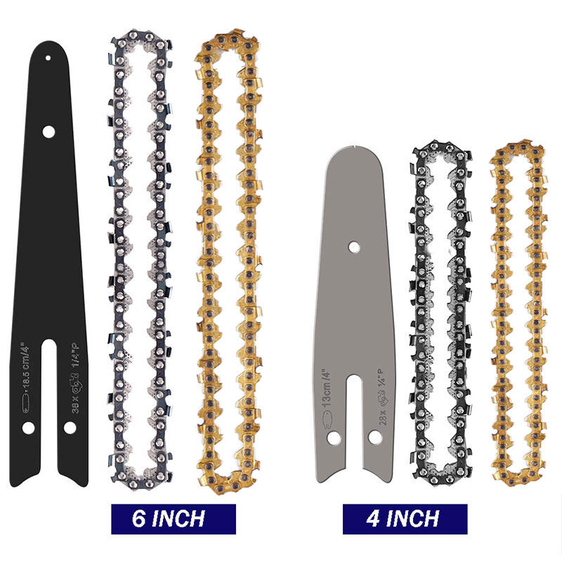Dây Xích 4 / 6 Inch Xích Cưa Xích Mini, Phụ Kiện Cưa Xích Điện Mini Đa Năng Tấm Dẫn Hướng