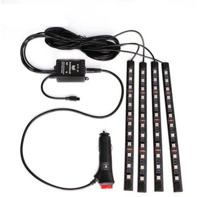 Đèn led - đèn led hắt gầm ô tô - bộ 12 led nhấp nháy 7 màu