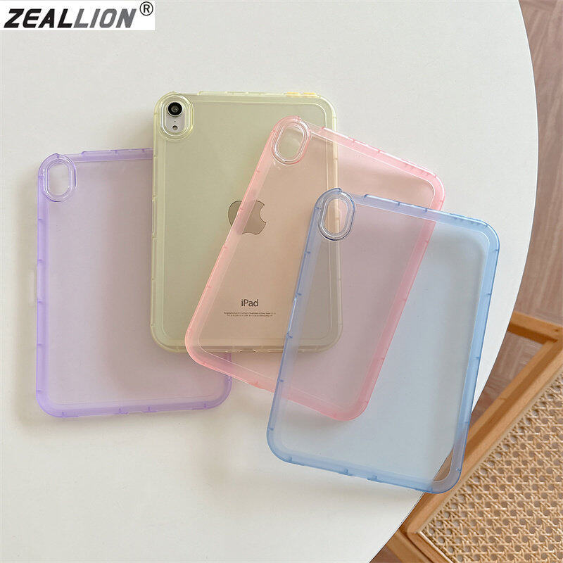 Zeallion Transparant Style Tablet Case For [ Apple iPad Mini 4 5 6 Air 2 3 4 5 10.9 10.5 10.2 2019 2017 2018 10 Pro 11 2020 12.9 2021 2022] Shockproof Soft TPU Cover Skin