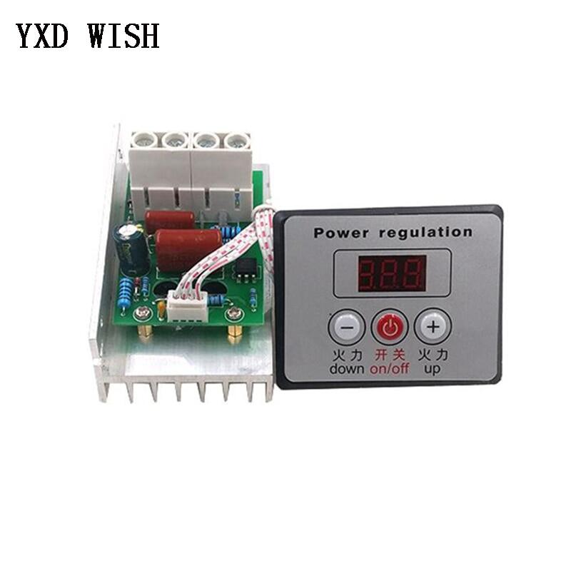 Bộ điều khiển tốc độ động cơ 10000w, bộ điều chỉnh điện áp scr ac 220v công suất cao mờ chuyển đổi bộ điều chỉnh nhiệt độ + đồng hồ kỹ thuật số