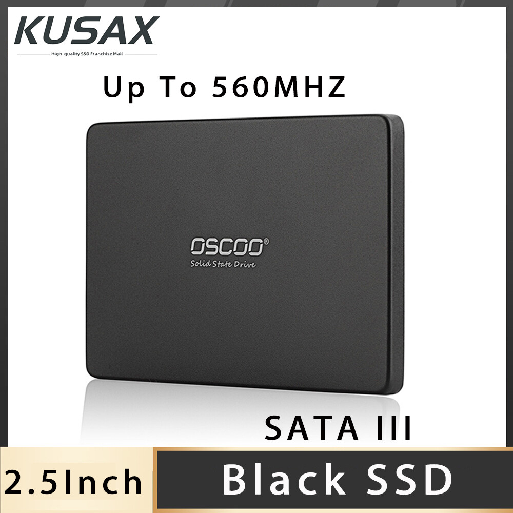 KUSAX 2.5 Inch SSD SATA3 Black Solid State Drive Hard Disk ssd 128GB 256GB 512GB 64GB For Laptop Desktop PC ราคา 653 บาท*ส่งฟรี