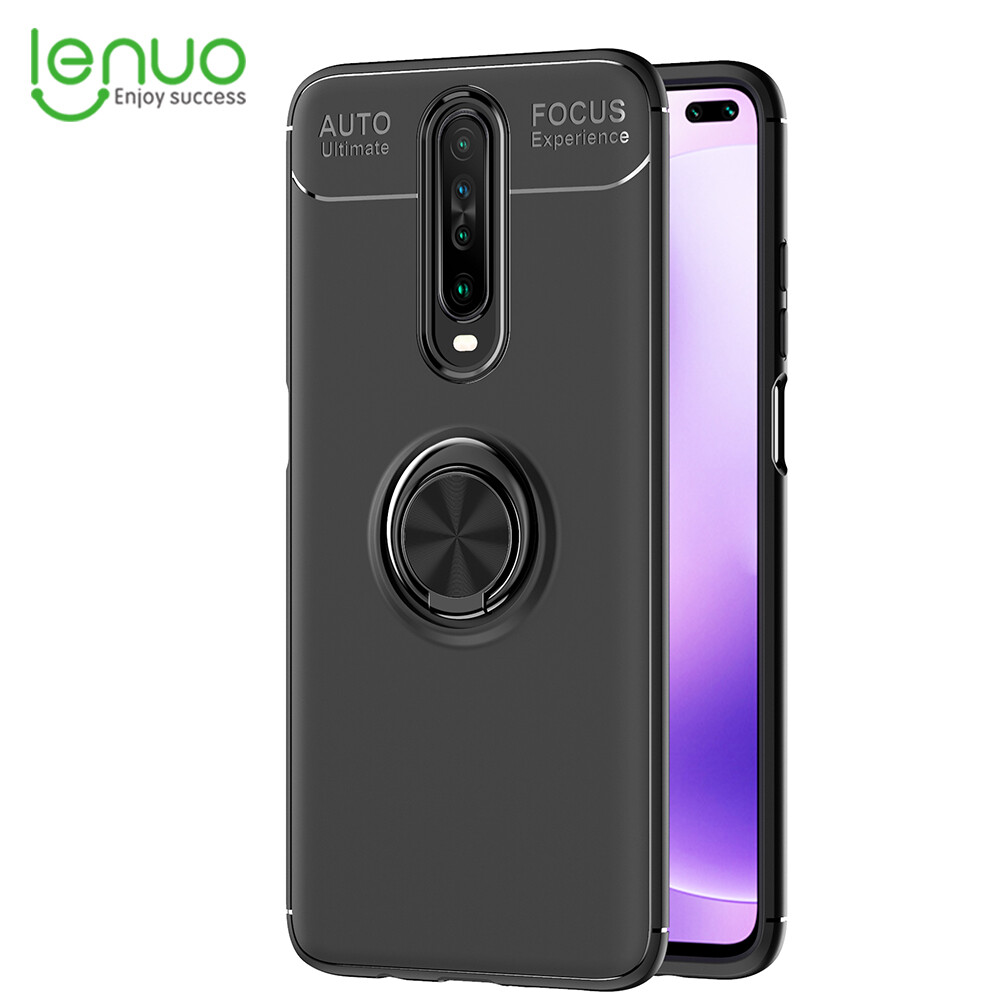 Ốp lưng Lenuo bằng TPU mềm chống sốc có giá đỡ kim loại xoay 360 độ hình nhẫn kết hợp màu sắc dành cho Xiaomi Redmi K30 Và K30 5G giá tốt - INTL