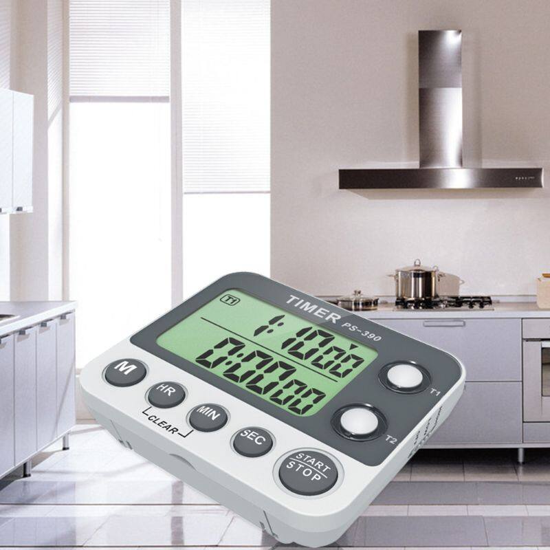 Đồng hồ bấm giờ 2 nhóm đồng hồ bấm giờ nấu ăn nhà bếp đồng hồ báo thức đếm ngược điện tử kỹ thuật số cầm tay nhắc nhở 0.01 giây