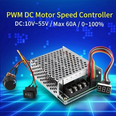 DC10V-55V PWM Brushed DC Motor Speed Controller CW CCW Reversible ...