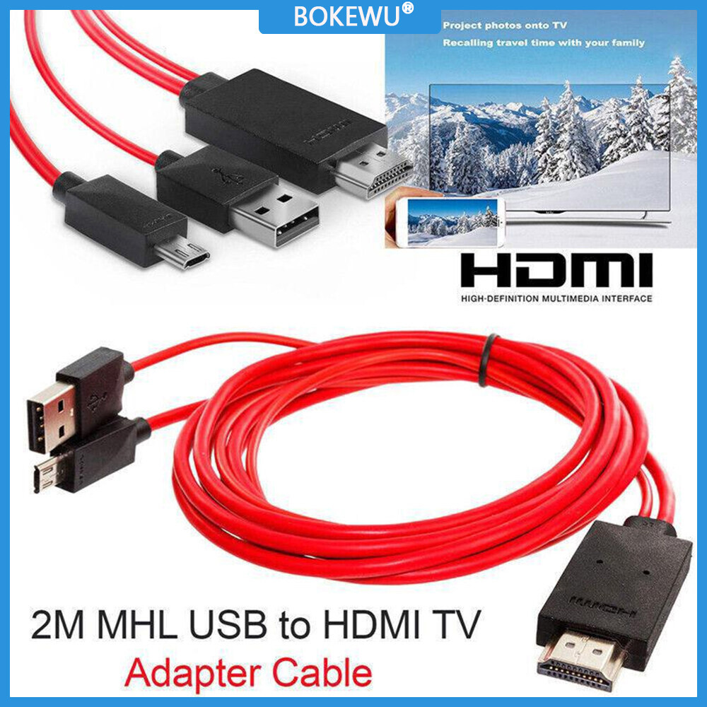 BOKEWU Cáp Micro USB 1080P HD Sang HDMI Bộ Chuyển Đổi Âm Thanh Đầu Ra MHL Bộ Chuyển Đổi HDTV 5 Chân 11 Chân Cho Samsung
