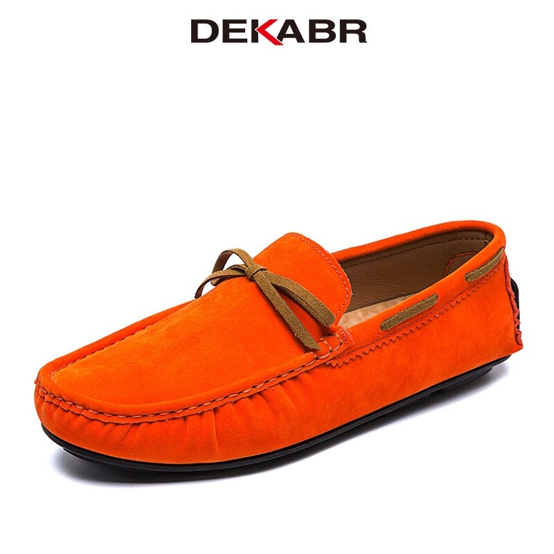 DEKABR Spring Summer Hot Sell Moccasins Men High Quality Pu Leather Loafers Shoes Men Flats Lightweight Driving Shoes Size 35-48 ราคา 704 บาท*ส่งฟรี