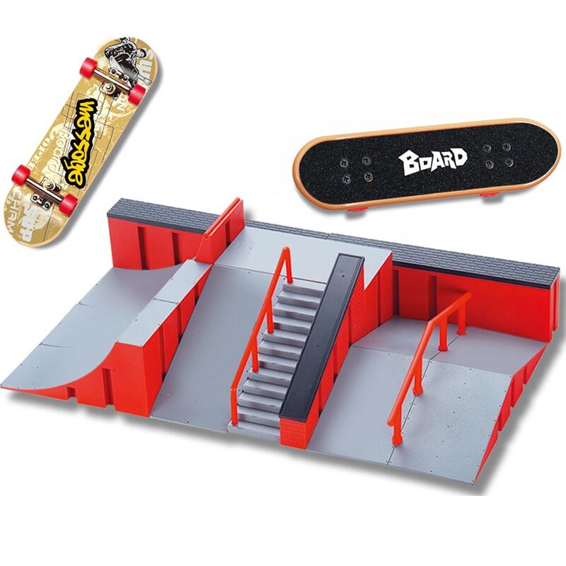 Mini Finger Skating Board Venue Combination Toys Practice Deck Skateboard