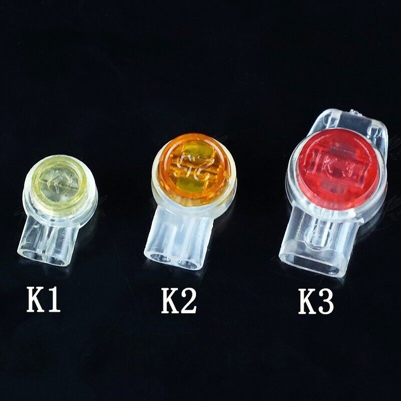 Đầu nối 50PCS Rj45 Đầu nối uốn cong Đầu nối K1 K2 K3 Đầu nối dây cáp Ethernet không thấm nước Cáp điện thoại Thiết bị đầu cuối dây điện thoại